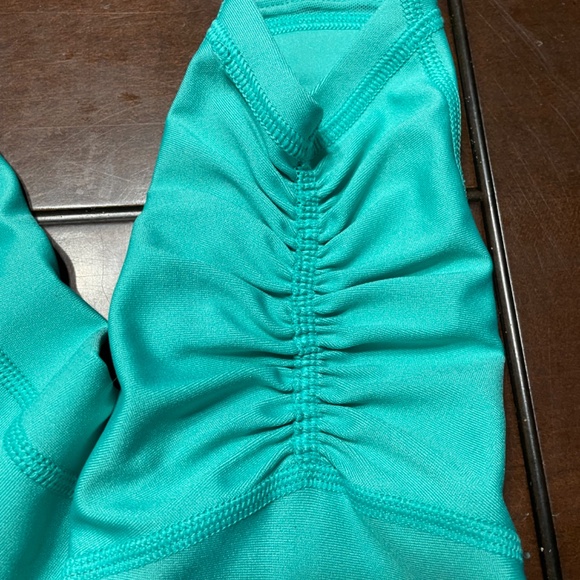 Under Armour Heat Gear Ankle Leggings Aqua Teal S - Picture 4 of 5